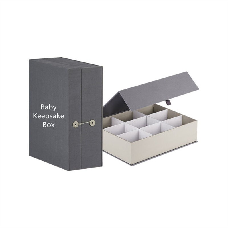 Custom Low Price Paper Baby Milestone Gift Set Keepsake Storage Box Memory  ( (6)